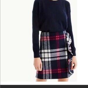 J.Crew Tartan Plaid Wool Skirt